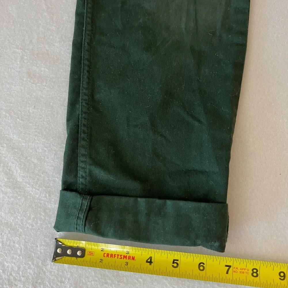 Levi's 502 Men's Stretch Slim Leg Green Pants Size 29x27.5 Regular Fit 5-Pockets